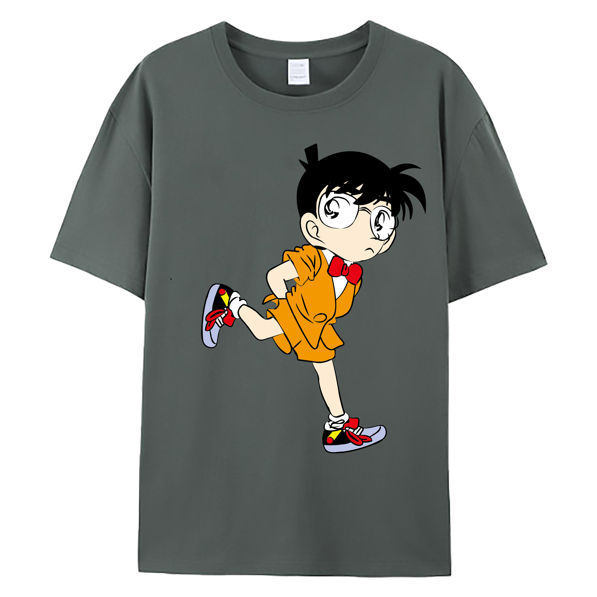 （画像用） 名探偵コナン 江戸川 コナン Detective Conan Conan Edogawa 綿100％ メンズ半袖Tシャツ｜肌触りやわらか＆通気性